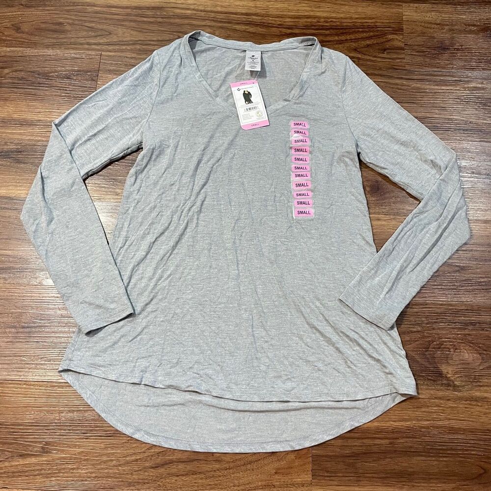 Members Mark Womens S Long Sleeve Relaxed Fit Everyday Legging Tee Hi Low Shirt